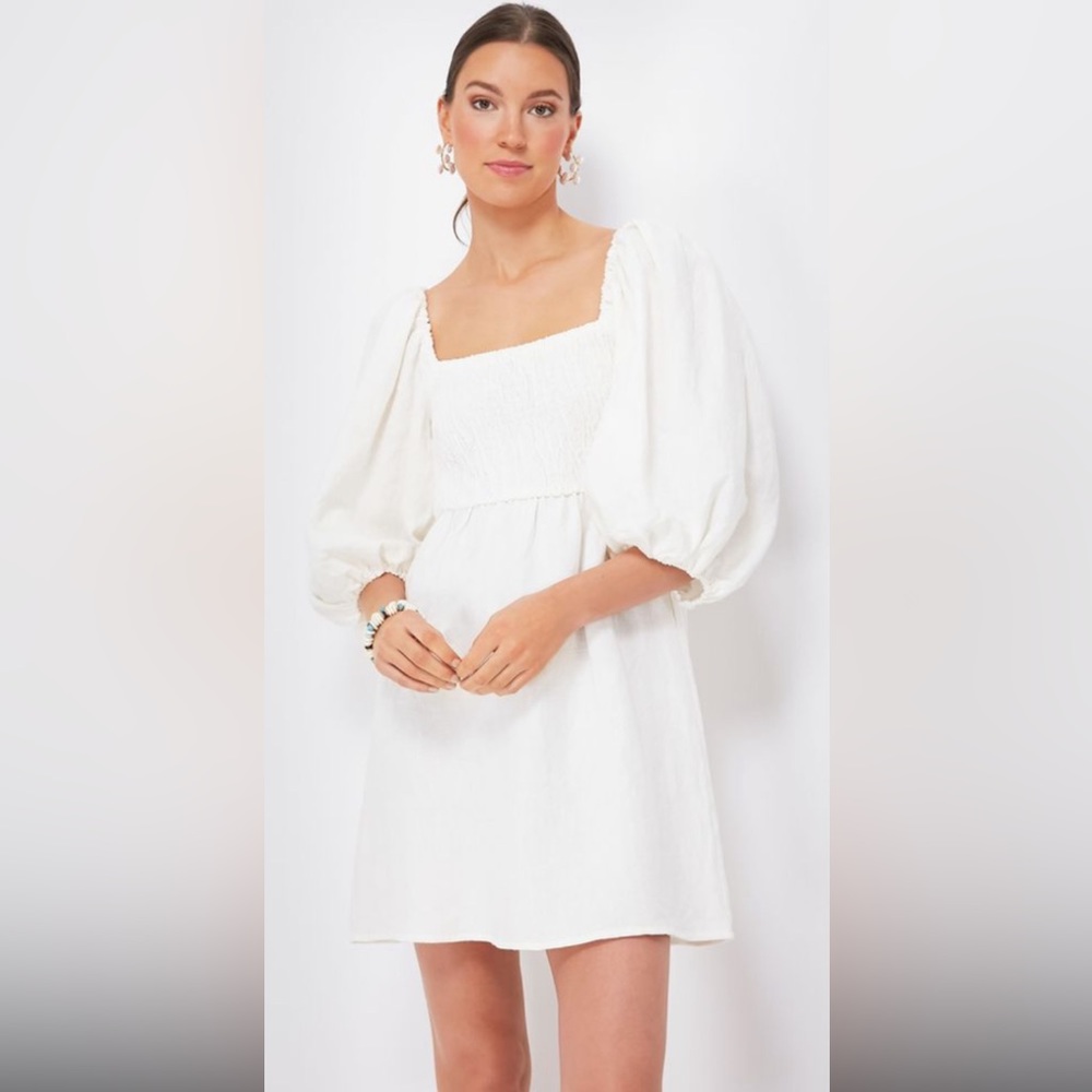 Tucker & Tate White Annie Smocked Dress